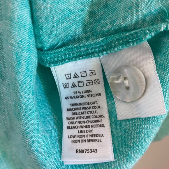 Sigrid Olsen women’s linen blend top - Picture 3 of 7